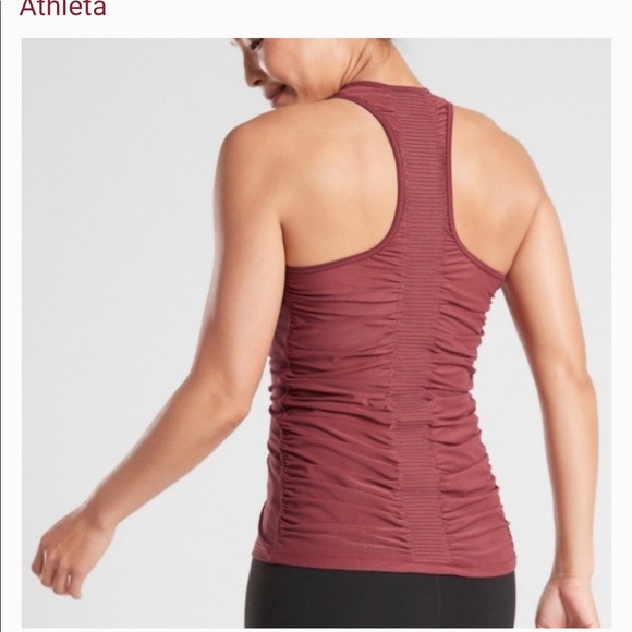 Athleta Bakasana Tank Top Racerback Mesh Fitted Workout Shirt NWOT - Picture 2 of 11